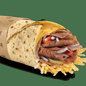 Dürümle cheddarlı et döner